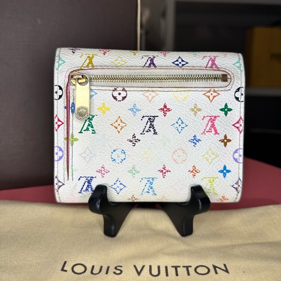 Louis Vuitton White Multicolor Joey Bifold Wallet - Picture 4 of 15